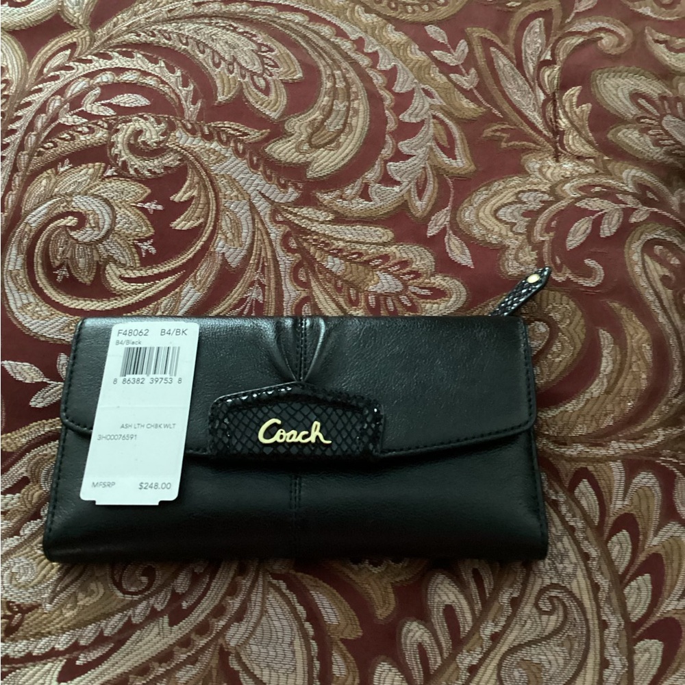 Coach Black Leather Wallet